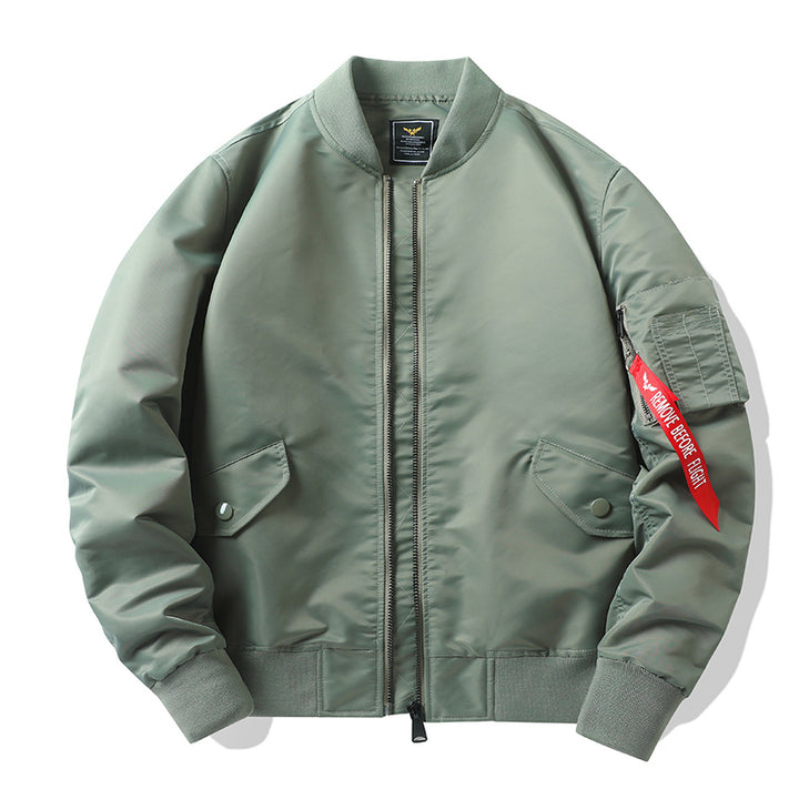 Herren Camouflage-Bomberjacke im Fliegerstil mit Mehrfach-Taschen und Strickbündchen Drune