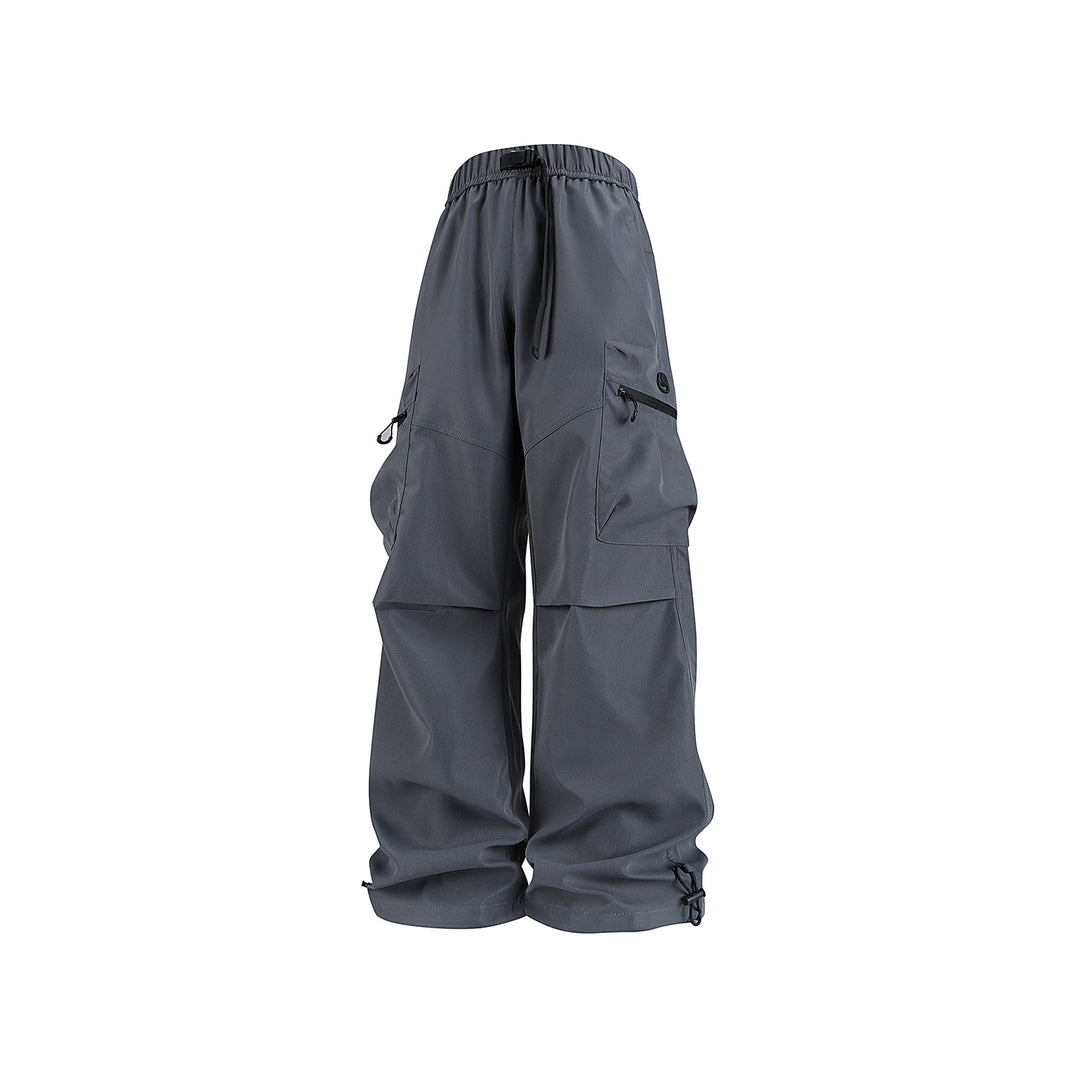 Herren Weite technische Cargo-Hose mit Multifachtaschen, Tunnelzug und verstellbaren Beinabschlüssen Drune