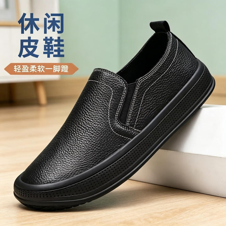 Herren Bequeme Slip-On Sneakers aus Leder Drune