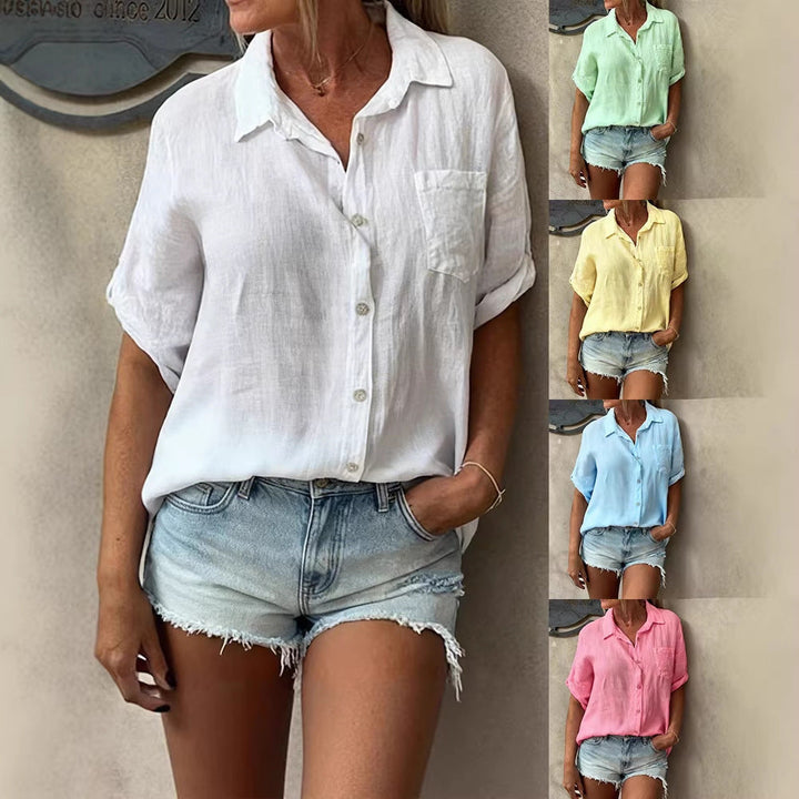 Damen Sommerliche Kurzarmbluse Drune