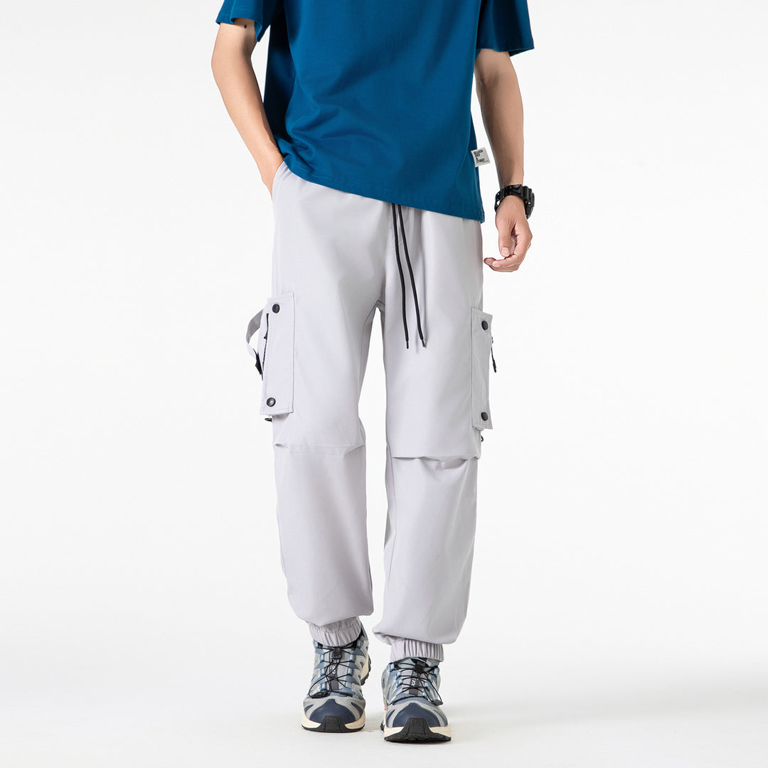 Herren Weite Technical‑Cargo‑Jogger mit elastischem Tunnelzugbund, Multifunktions‑Cargotaschen und verstellbaren Beinabschlüssen Drune