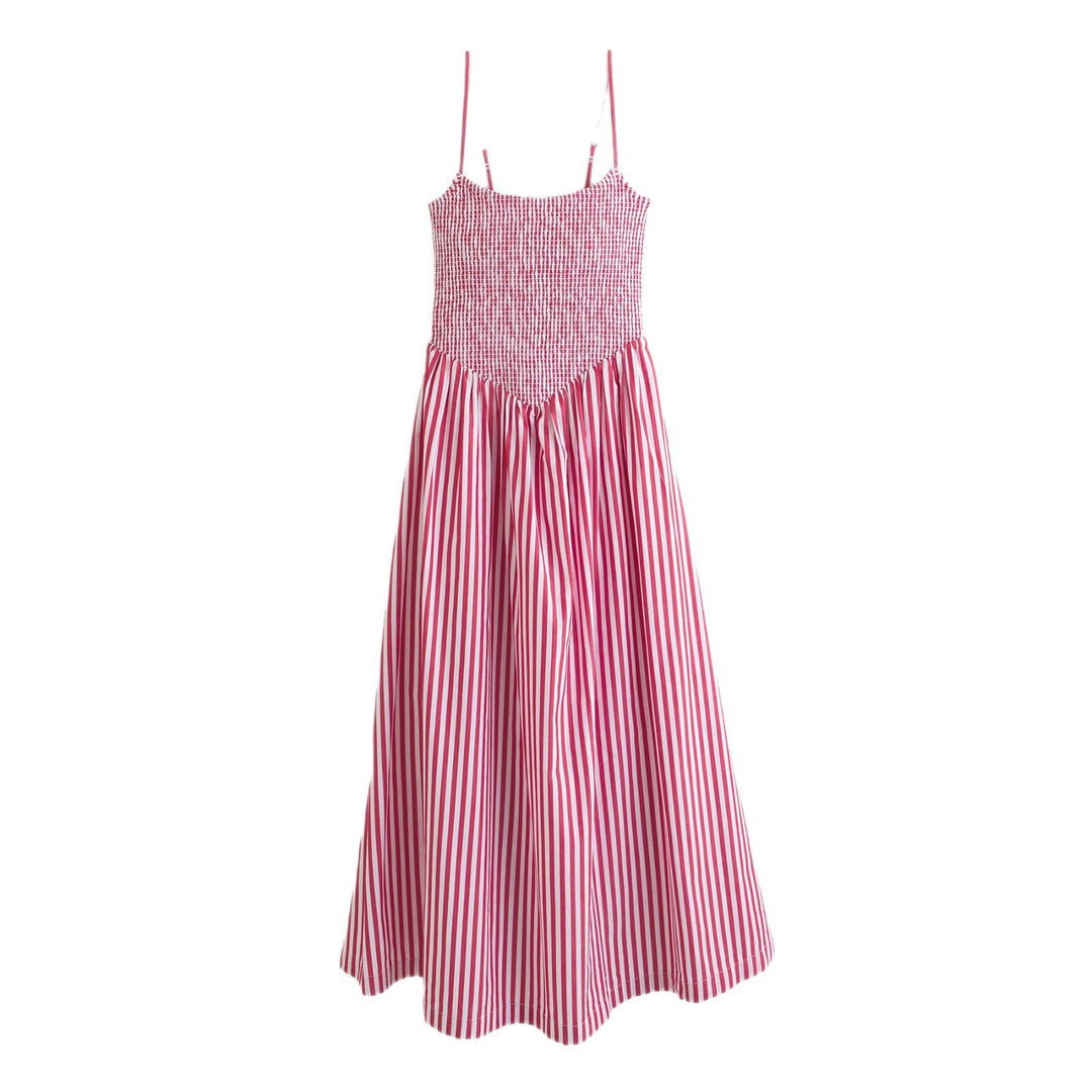 Damen Maxikleid mit floralem Design und elastischem Bund Drune