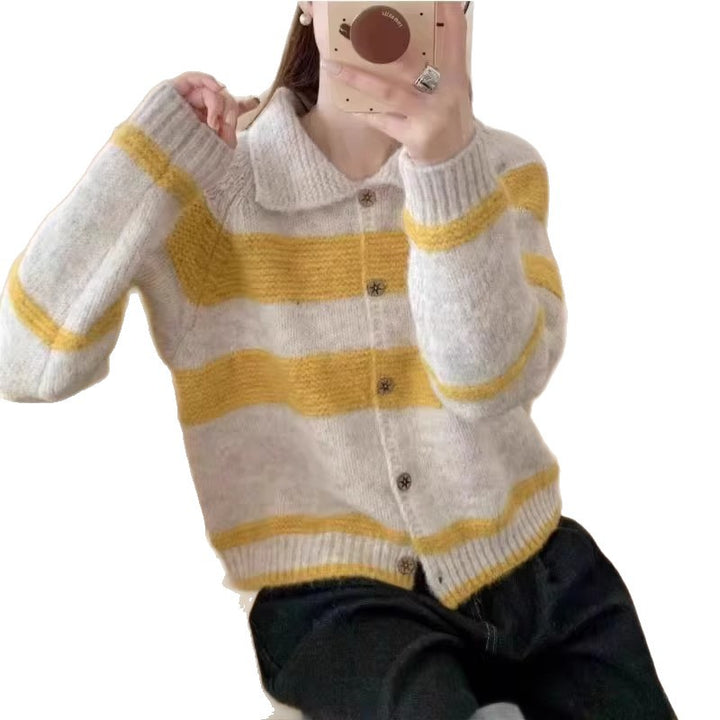 Damen Gemusterte Strickjacke Drune