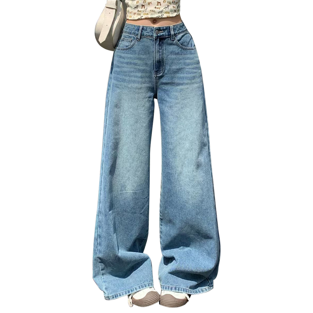 Damen Extraweite High-Waist Palazzo-Jeans aus Denim Drune