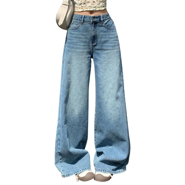 Damen Extraweite High-Waist Palazzo-Jeans aus Denim Drune