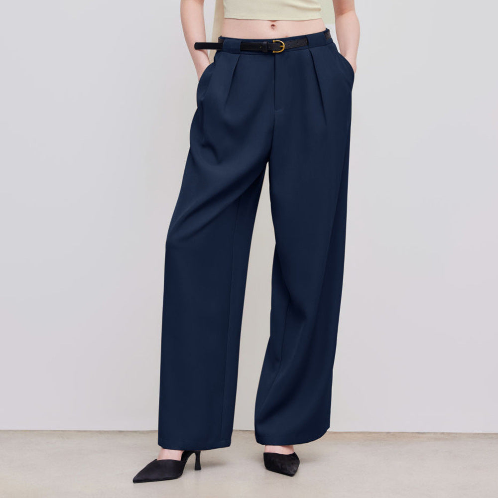 Damen Hochtaillierte Palazzo-Hose mit Gürtel Drune