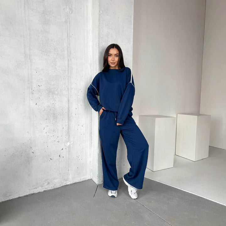 Damen Sportliches und bequemes Sweatshirt-Pants-Set Drune
