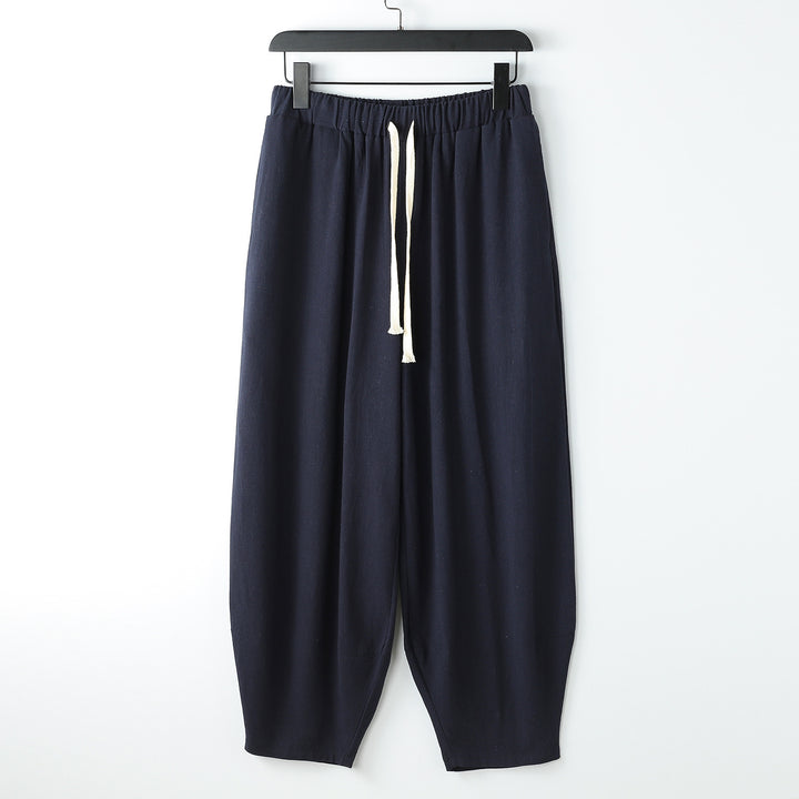 Damen Lässige Harem-Joggerhose mit hohem elastischem Bund und Zugkordel Drune