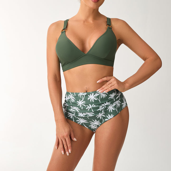 Damen Bikini-Set mit modischem Hochbund und elegantem Trägersystem Drune