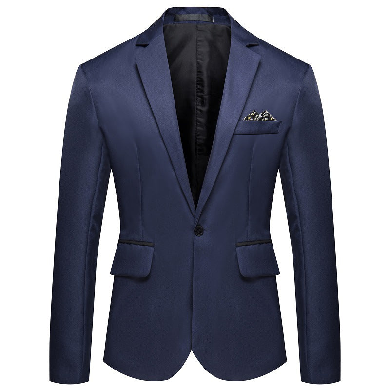 Herren Slim-Fit Smoking-Sakko mit Ein-Knopf‑Verschluss und kontrastierten Pattentaschen Drune