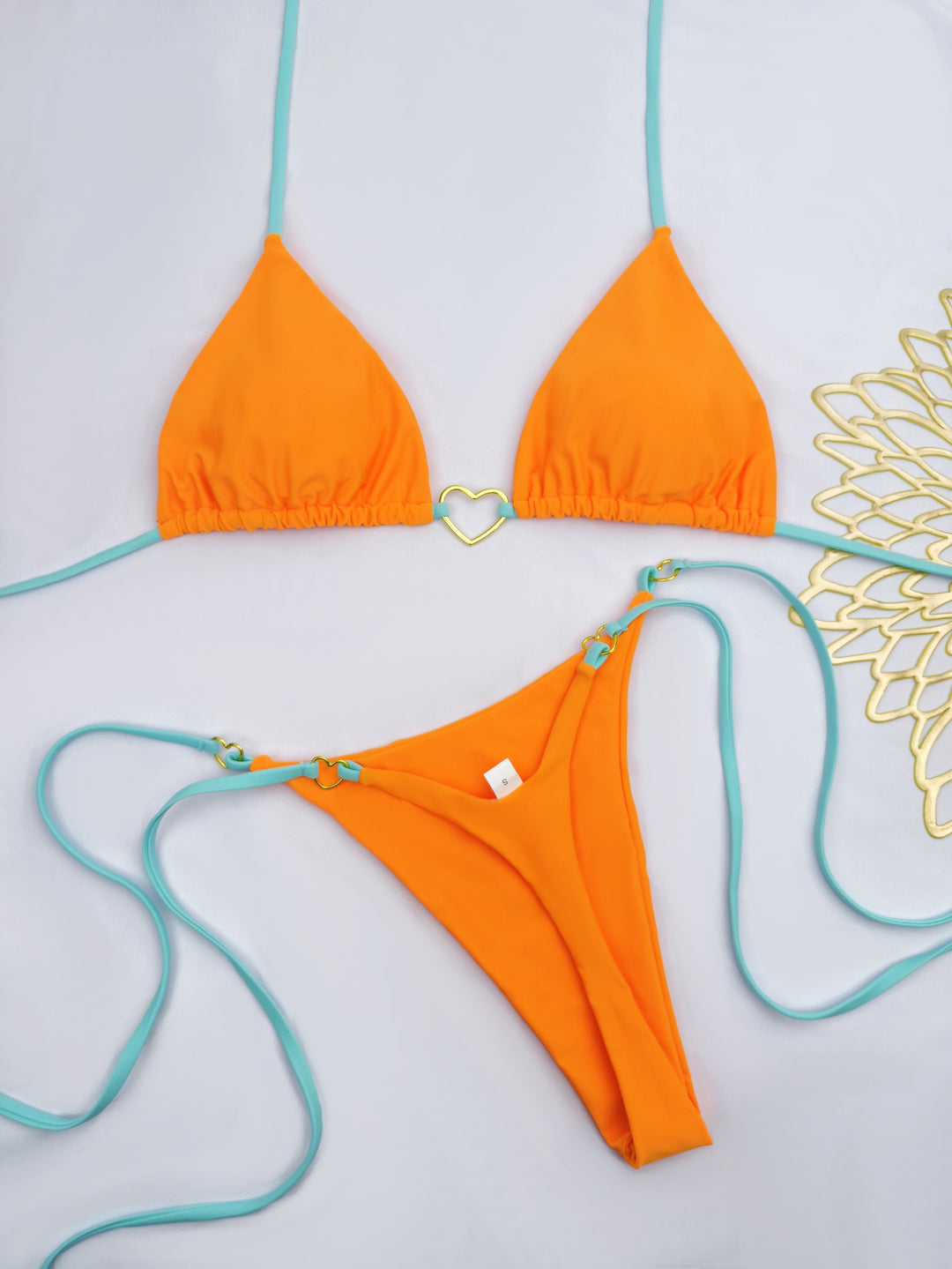 Damen Bikini-Set mit herzförmigem Detail und verstellbaren Trägern Drune