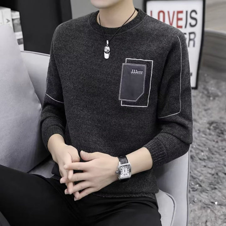 Herren Bequemer Strickpullover mit praktischen Taschen Drune