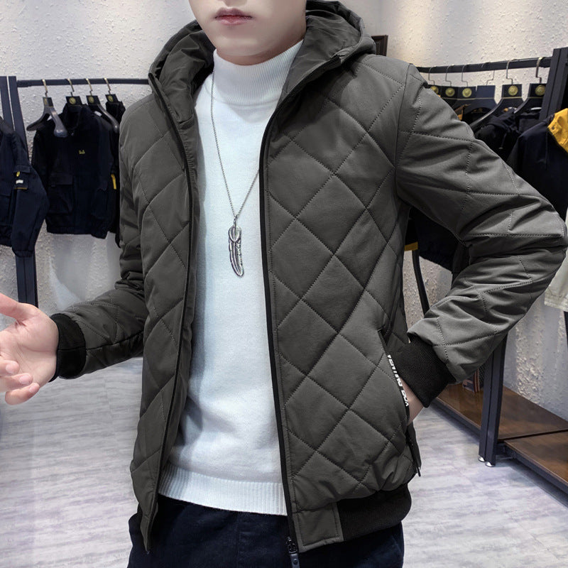 Herren Stepp-Kapuzenjacke im Slim-Fit mit Diamantsteppung und thermischer Isolierung Drune