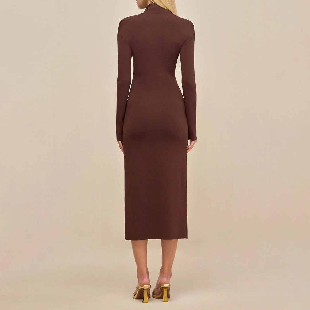 Damen Elegantes Wickelkleid mit Raffungen Drune