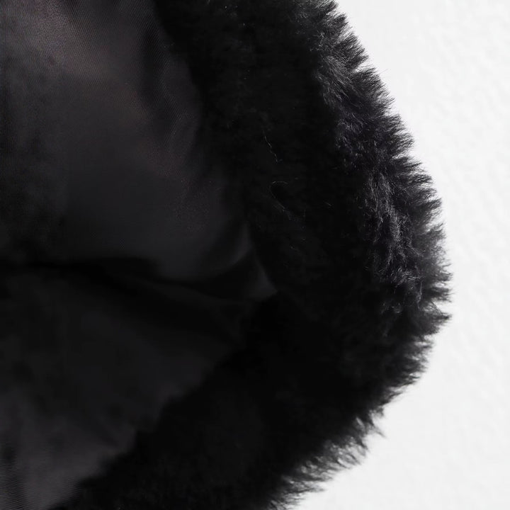Damen Kurze Teddyjacke mit Knebelverschluss und aufgesetzten Taschen Drune