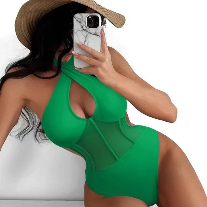 Damen Designer Badeanzug mit elegantem V-Ausschnitt Drune