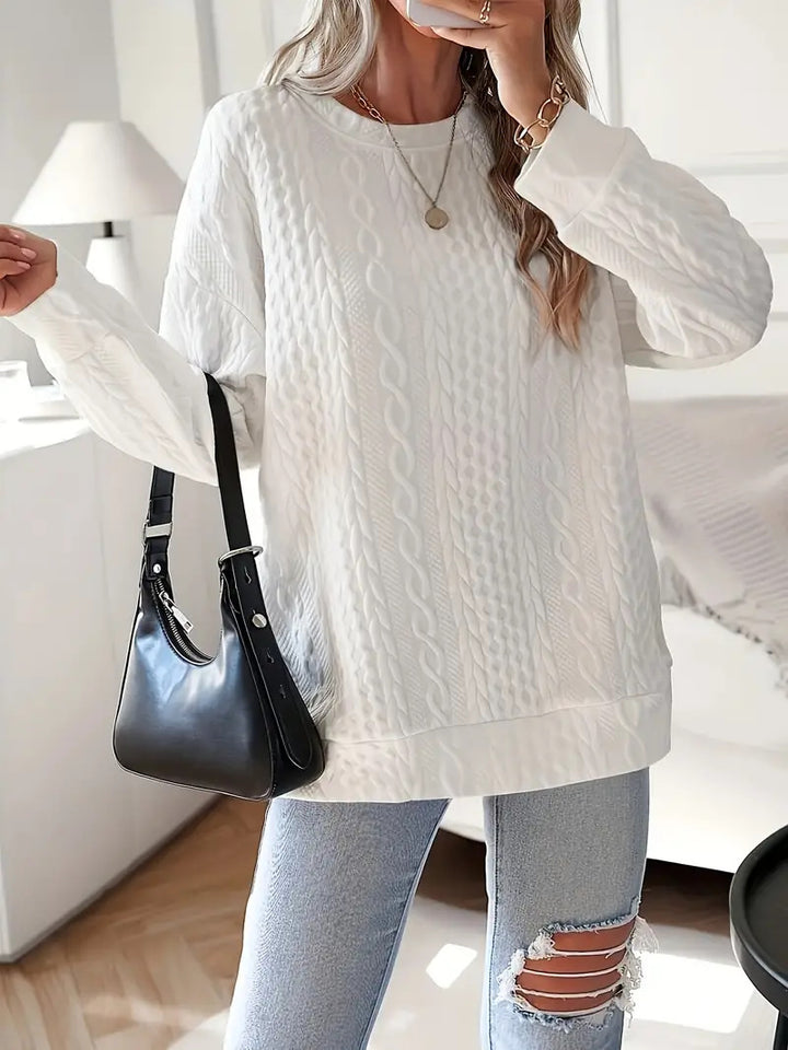 Damen Statement-Strickpullover mit strukturiertem Design Drune