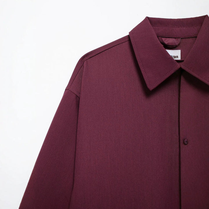 Damen Oversized Blouson mit Reißverschluss, Hemdkragen und Eingrifftaschen Drune