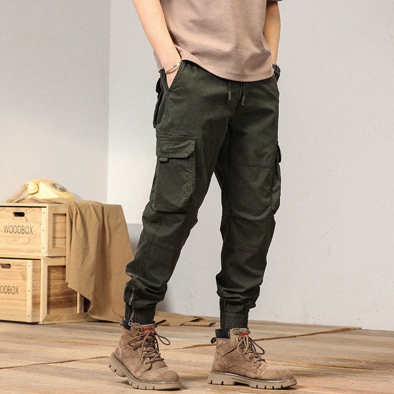 Herren Tapered-Cargo-Joggerhose mit verstärkten Kniepartien und elastischem Saum Drune