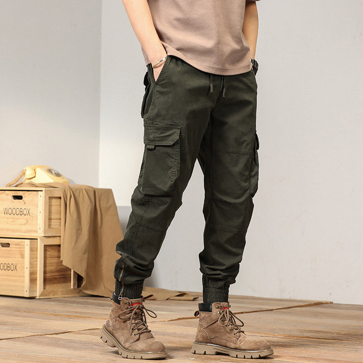 Herren Tapered-Cargo-Joggerhose mit verstärkten Kniepartien und elastischem Saum Drune