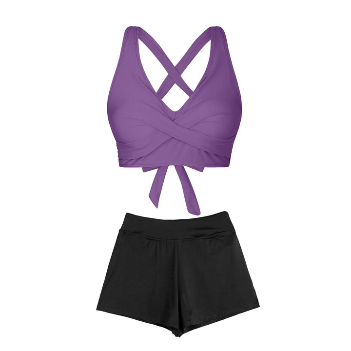 Damen Zweiteiliger Badeanzug mit floralem Design Drune