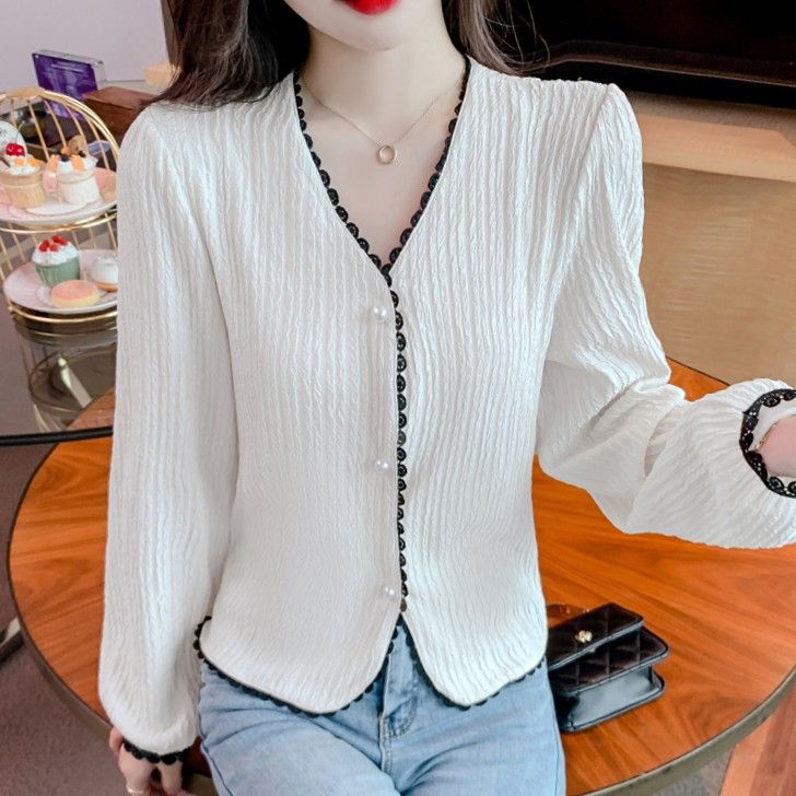 Damen Bluse mit feinen Spitzenakzenten und elegantem Schnitt Drune
