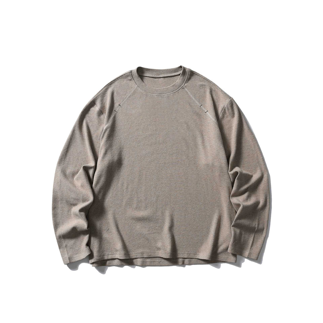 Unisex Oversize Rundhals-Sweatshirt mit Raglannähten und feiner Waffelstruktur Drune
