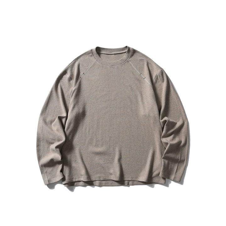 Unisex Oversize Rundhals-Sweatshirt mit Raglannähten und feiner Waffelstruktur Drune