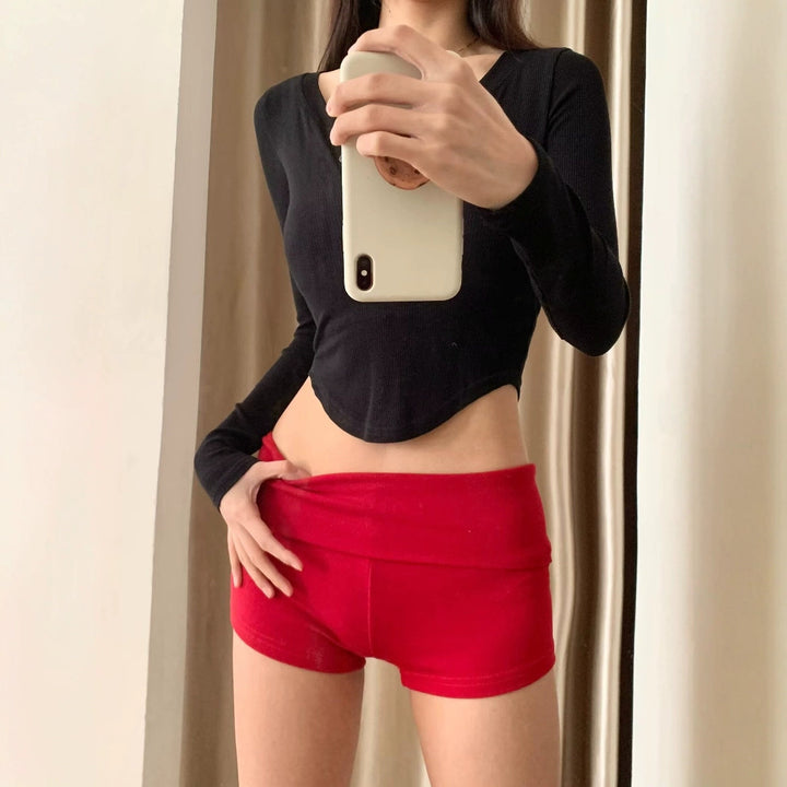 Damen bequeme Sportshorts mit breitem Bund Drune