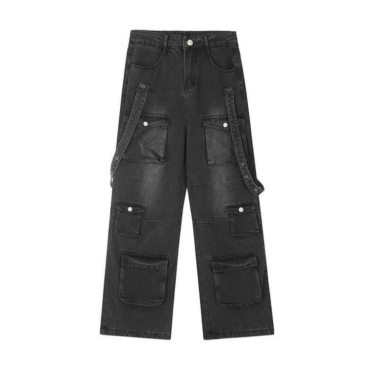 Herren Lässige Denim Hose mit innovativen Taschen Drune
