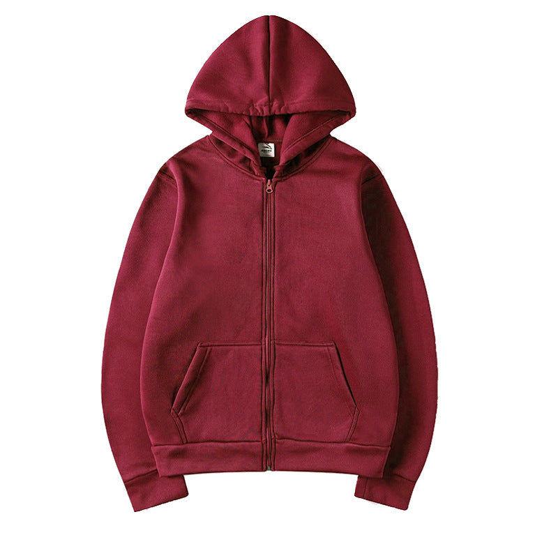Damen Sportlicher Kapuzenpullover mit durchgehendem Reißverschluss und Tasche Drune