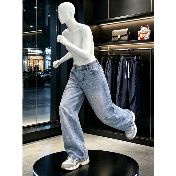 Damen Modische Weitgeschnittene Jeans Drune