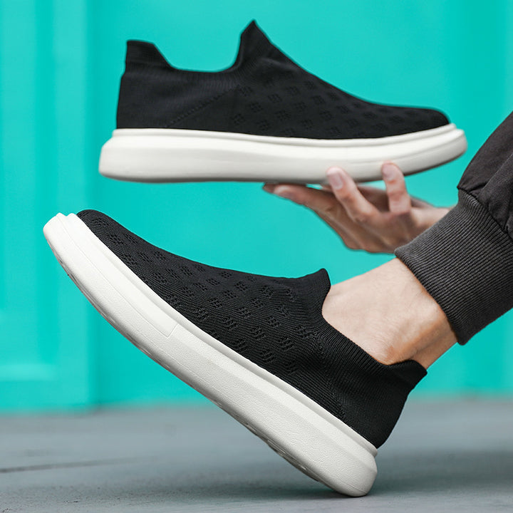Unisex nan leichter Strick-Slipper mit perforierter Atmungsstruktur und dämpfender Leichtsohle Drune