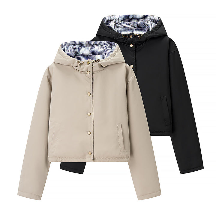 Damen urbane Übergangsjacke mit Kapuze Drune