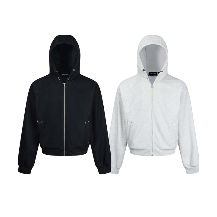 Damen Kapuzen-Sweatjacke mit Reißverschluss und Raglanärmeln Drune