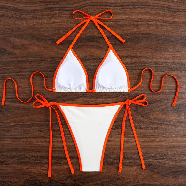 Damen Bikini-Set mit verstellbaren Trägern und raffinierten Knoten Drune