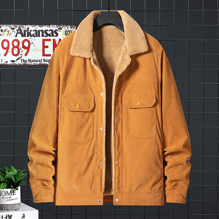Herren Cordjacke mit weichem Fleecefutter Drune