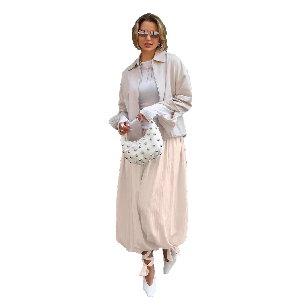 Damen elegante Sommerjacke mit lässigem Schnitt und lockeren Ärmeln Drune