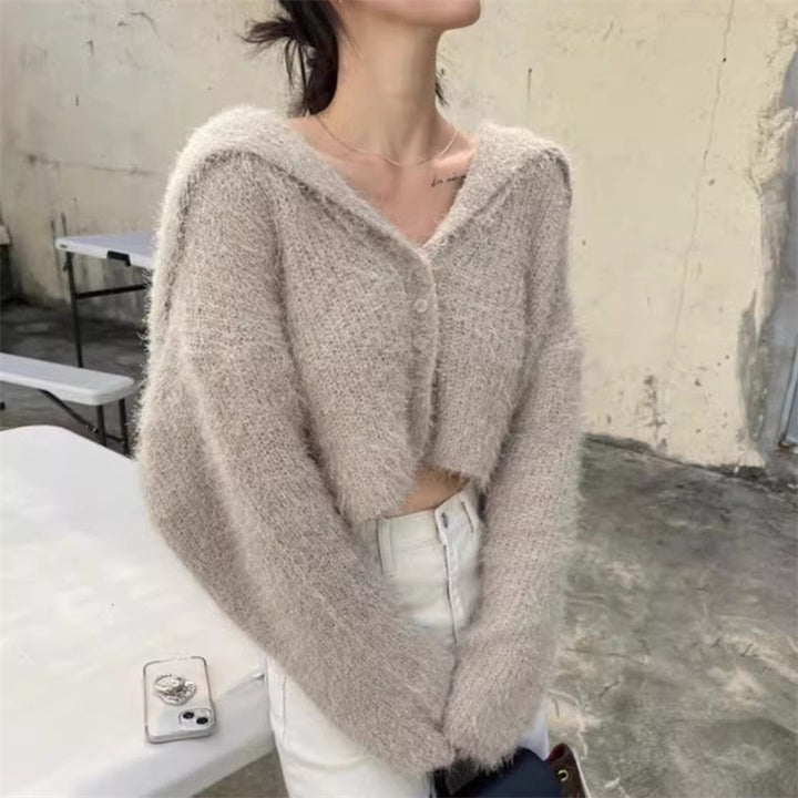Damen kuscheliger V-Ausschnitt Pullover im modernen Schnitt Drune