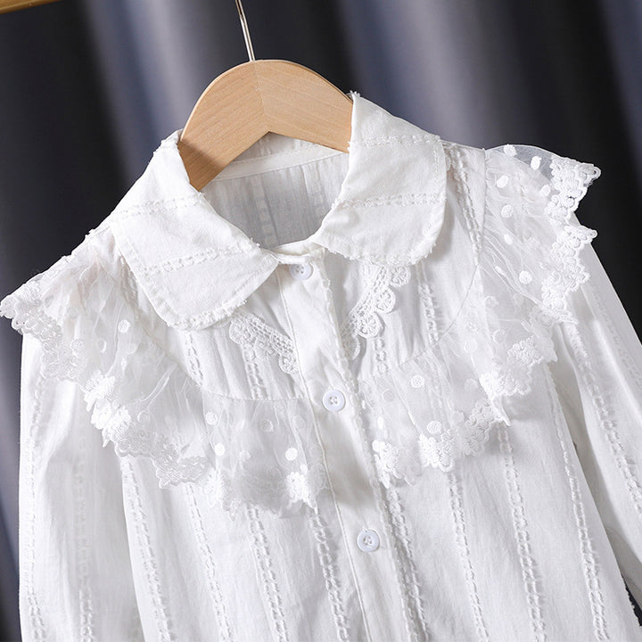 Mädchen Bluse mit eleganter Rüschendekoration Drune