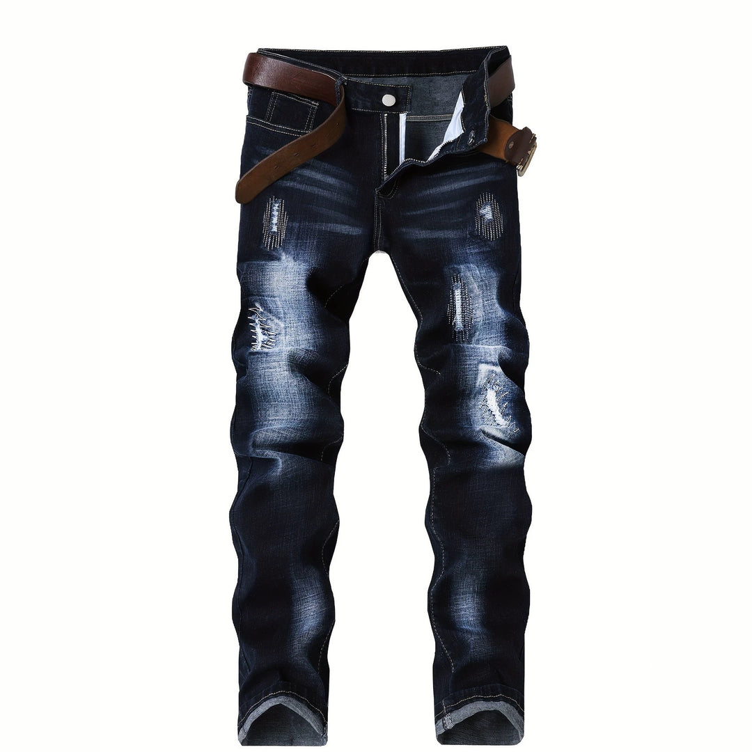 Herren Elegante Slim-Fit Jeans mit modischen Waschungseffekten Drune