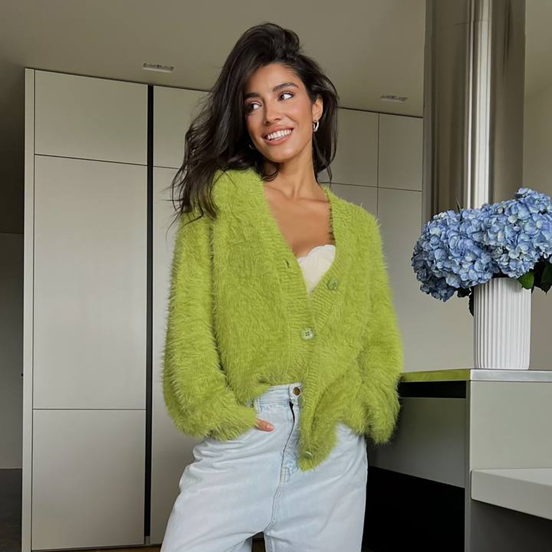 Damen Kuscheliger Strickcardigan Drune