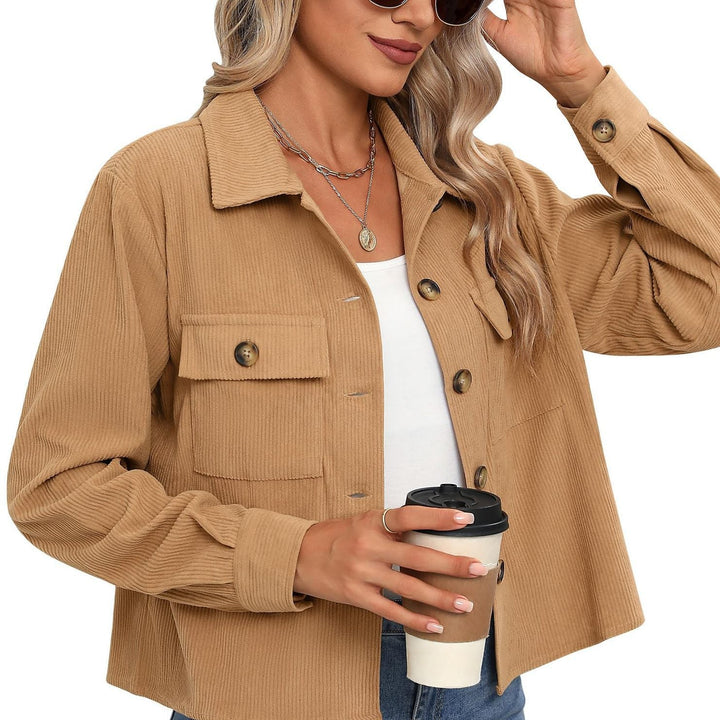 Drune | Damen Cordjacke mit Brusttaschen