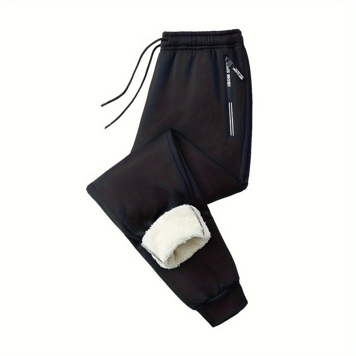 Herren Tapered Performance-Jogginghose mit elastischem Bund, Reißverschlusstaschen & gerippten Beinbündchen Drune