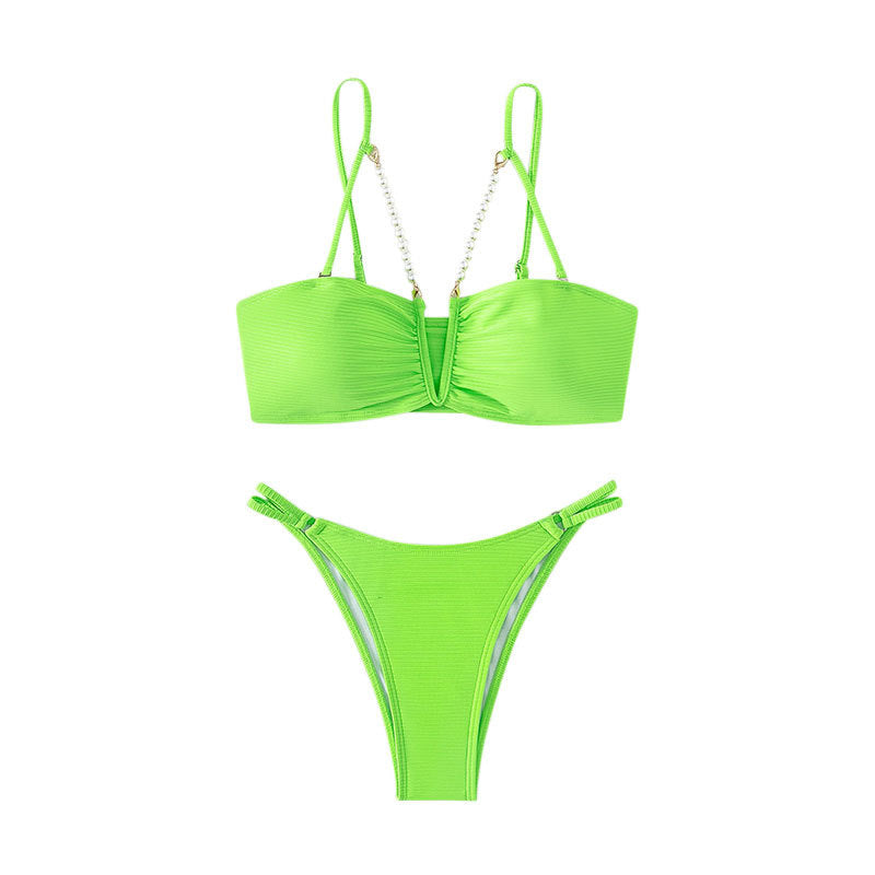 Damen raffinierter Bikinis mit Perlenakzenten Drune