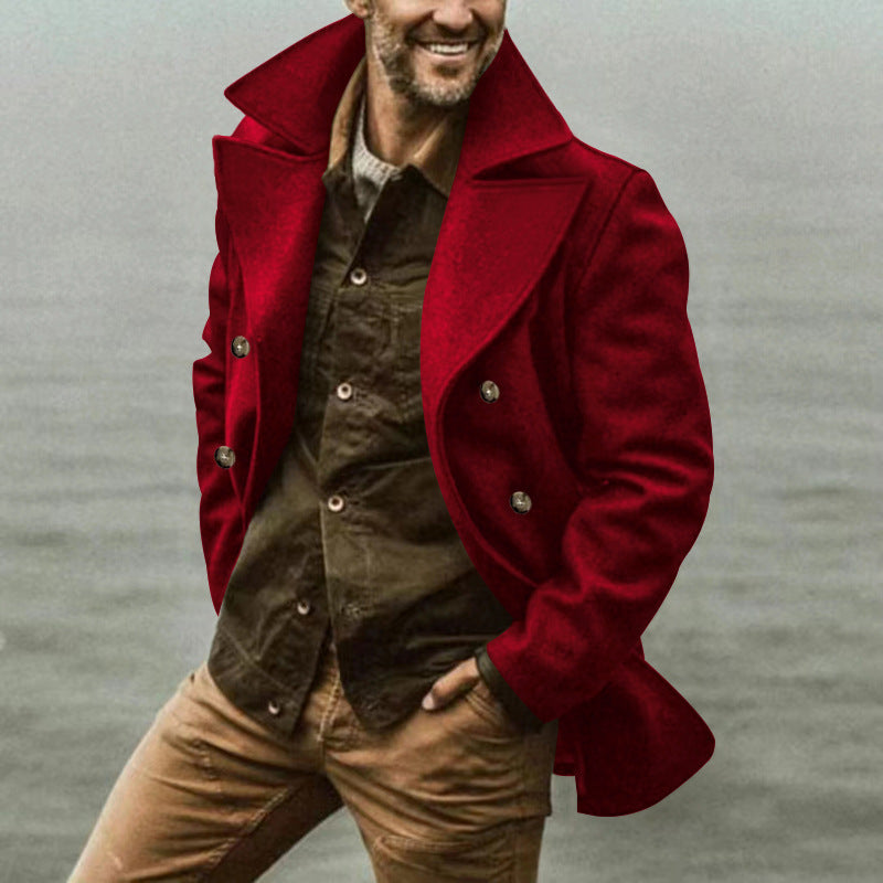 Herren Wollmantel mit Elegantem Schnitt & Peacoat-Design | Drune