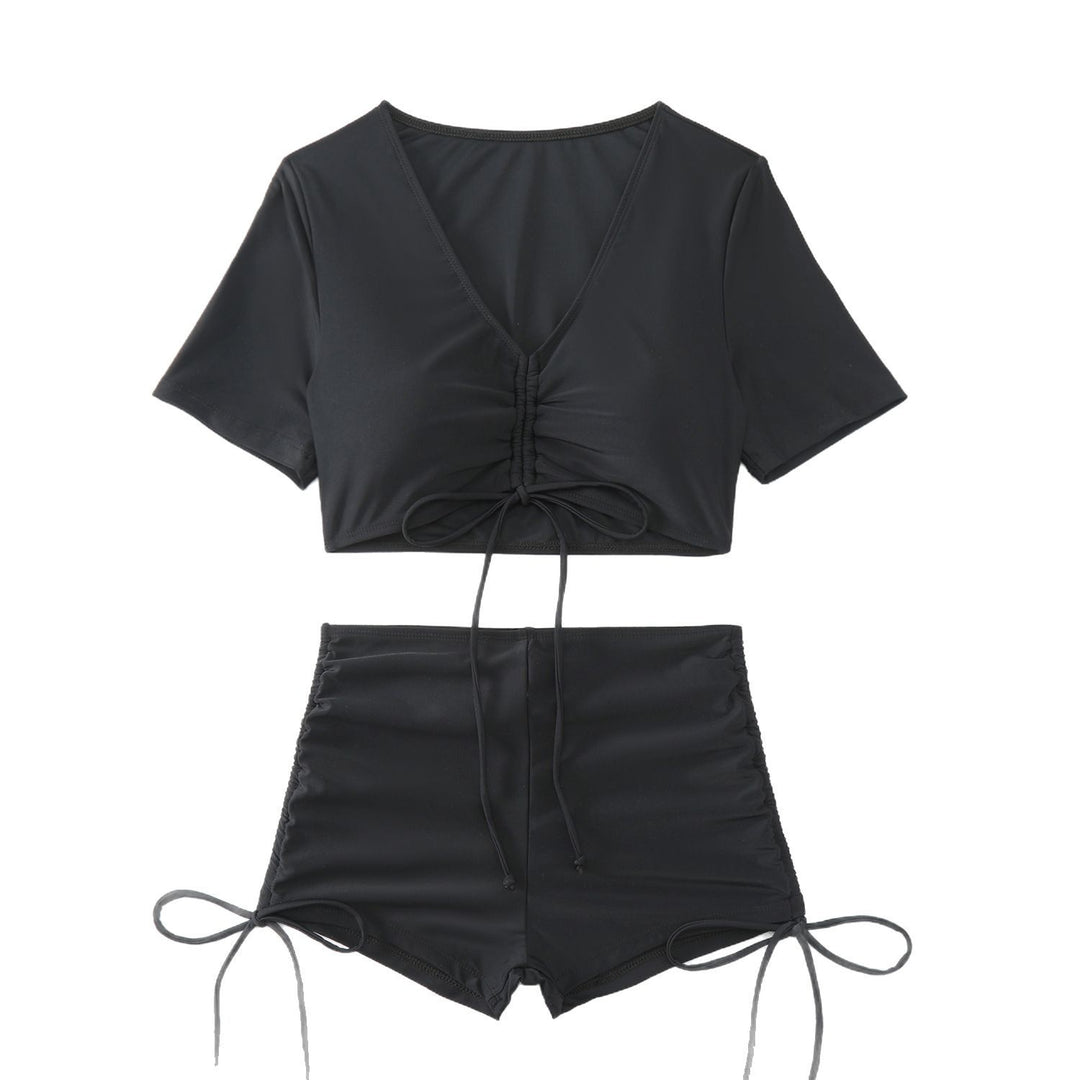 Damen Crop Top und hoch geschnittene Badeshorts Drune