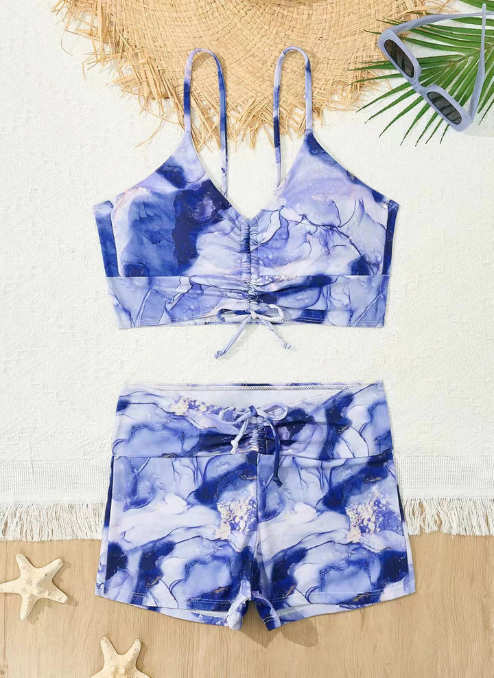 Damen Sportliches Bikini-Set mit verstellbaren Trägern Drune