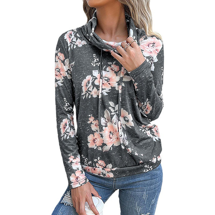 Damen Floral Motiv Hoodie Drune