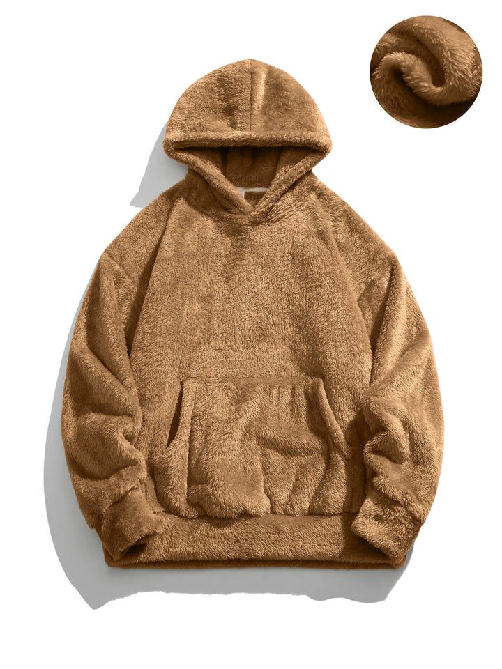Damen Kuscheliger Kapuzenpullover mit weichem Fleece Drune